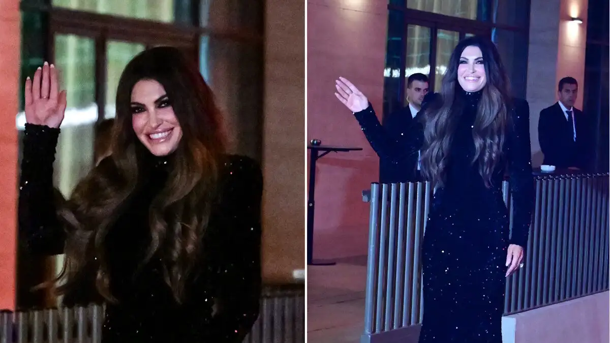 Η πρώτη δεξίωση της Κίμπερλι Γκιλφόιλ μετά την άφιξή της στην Ελλάδα