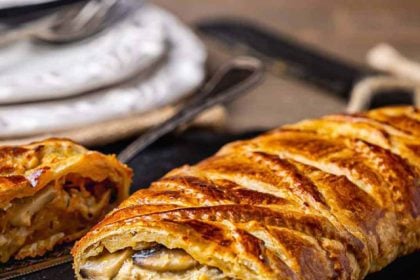 Κοτόπιτα με κρέμα και μανιτάρια