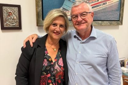 Η Αθανασία (Σία) Μπακαλάρου με τον Αντώνη Κουνάβη