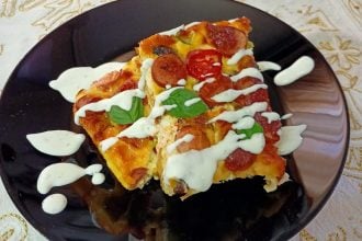 Ομελέτα φούρνου με σως φέτας