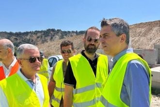 Ο Υπουργός Υποδομών και Μεταφορών Χρίστος Δήμας σήμερα στην Πατρών - Πύργου