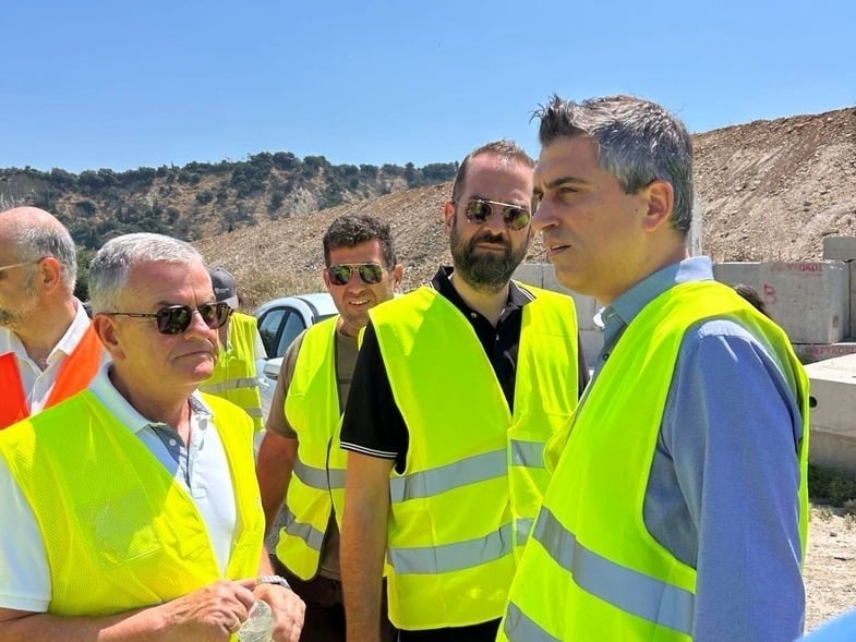 Ο Υπουργός Υποδομών και Μεταφορών Χρίστος Δήμας σήμερα στην Πατρών - Πύργου