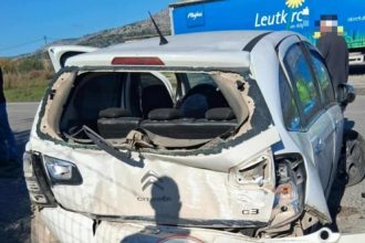 Σφοδρό τροχαίο στο Μεσολόγγι (ΦΩΤΟ)