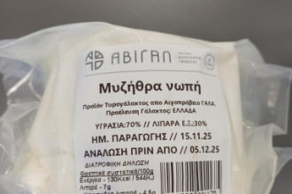 Πάτρα: Ανάκληση του προϊόντος “Μυζήθρα  Νωπή-ΑΒΙΓΑΛ” από τον ΕΦΕΤ