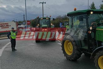 Οι αγρότες ενισχύουν το μπλόκο τους στο Κιάτο (ΦΩΤΟ-BINTEO)