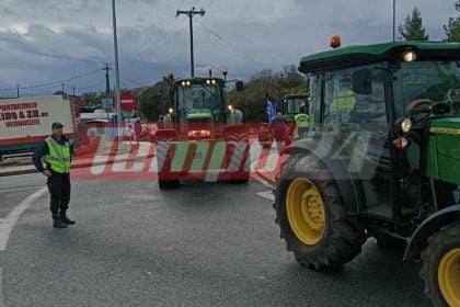 Οι αγρότες ενισχύουν το μπλόκο τους στο Κιάτο (ΦΩΤΟ-BINTEO)