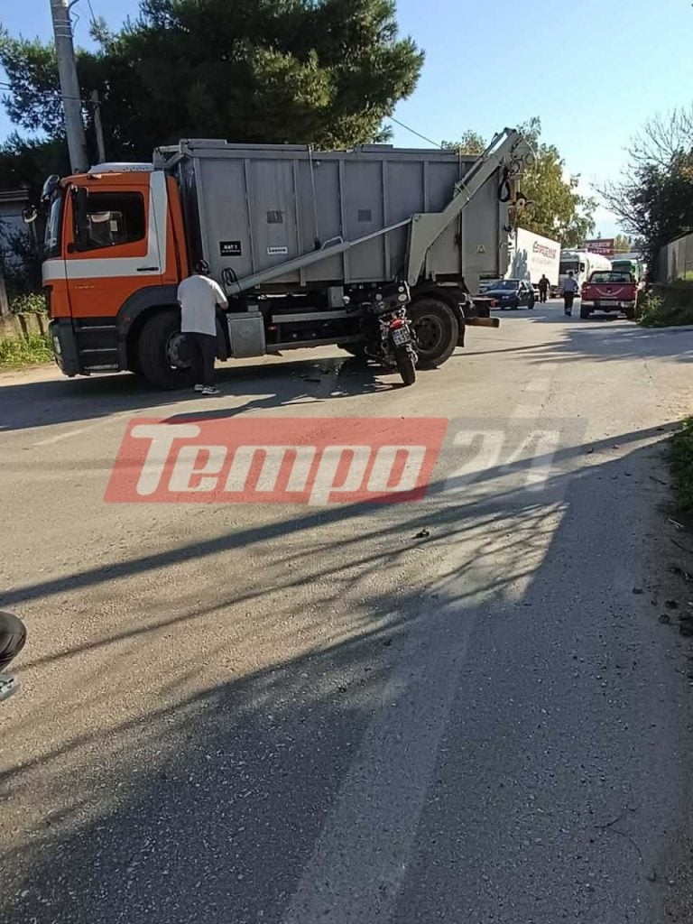 Πάτρα: Μηχανή “καρφώθηκε” σε φορτηγό κοντά στην ΒΙΠΕ – Στο νοσοκομείο ο δικυκλιστής - ΦΩΤΟ