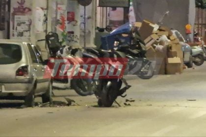 Πάτρα: Νεαρός μοτοσυκλετιστής "καρφώθηκε" πάνω σε δύο σταθμευμένα ΙΧ