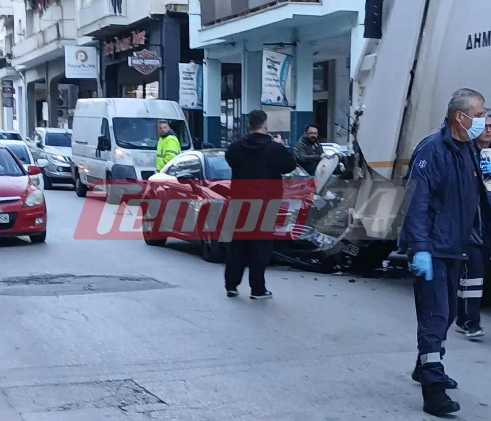 Πάτρα: Ήταν πιωμένος ο οδηγός που "καρφώθηκε" το πρωί σε απορριμματοφόρο
