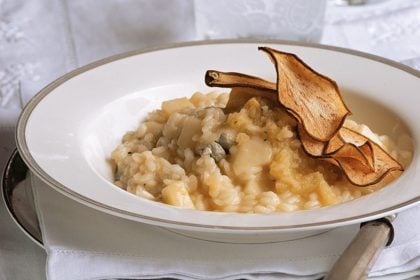 Ριζότο με αχλάδια και ροκφόρ