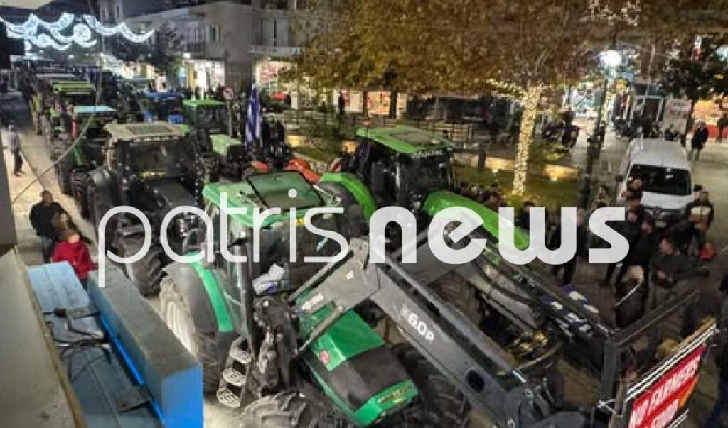 Πορεία αγροτών στον Πύργο – Μπήκαν με τα τρακτέρ τους στην πόλη ΒΙΝΤΕΟ