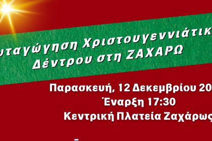 Πλατείες στο Φως: Μαζί στα Χριστούγεννα στο Δήμο Ζαχάρως