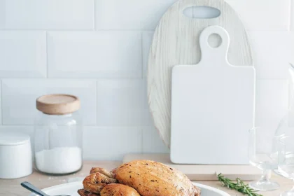 Ψητό κοτόπουλο με δεντρολίβανο και θαλασσινό αλάτι