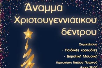 Ανάβει το Χριστουγεννιάτικο Δέντρο την Παρασκευή 12 Δεκεμβρίου στην Πλατεία Γεωργίου