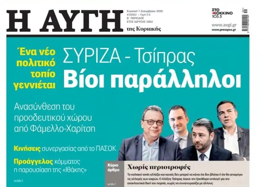 Παραιτήθηκε ο διευθυντής της «Αυγής», Σπύρος Σουμερλίδης, μετά το πρωτοσέλιδο για τον Τσίπρα
