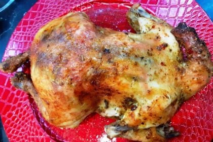 Γεμιστό κοτόπουλο σε σακούλα ψησίματος