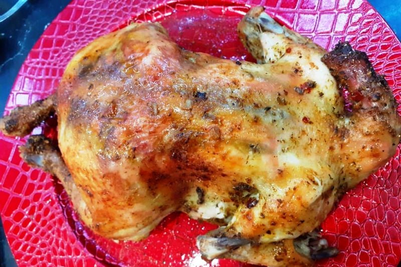 Γεμιστό κοτόπουλο σε σακούλα ψησίματος