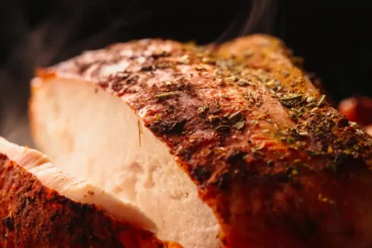 Ολόκληρο φιλέτο γαλοπούλας με κρασί και μέλι