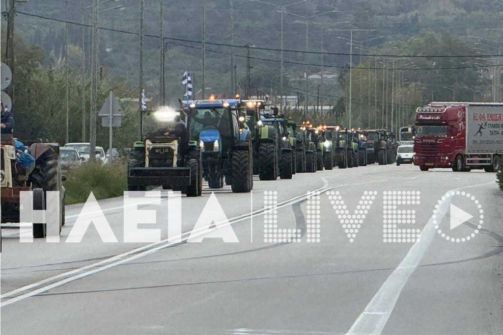 Αγρότες: Μπλόκο σε Πατρών-Πύργου και Ολυμπία οδό, έριξαν γάλα στον δρόμο κι έκαψαν σανό (ΦΩΤΟ)