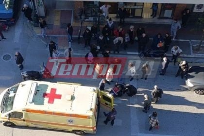 Σοκαριστικό τροχαίο στο κέντρο της Πάτρας: Ο δικυκλιστής εκφενδονίστηκε πάνω σε ΙΧ (ΦΩΤΟ)