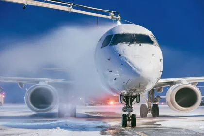 Ταλαιπωρία για την αποστολή του Ολυμπιακού: Έπιασε πάγος στα φτερά του αεροπλάνου στην Αστάνα