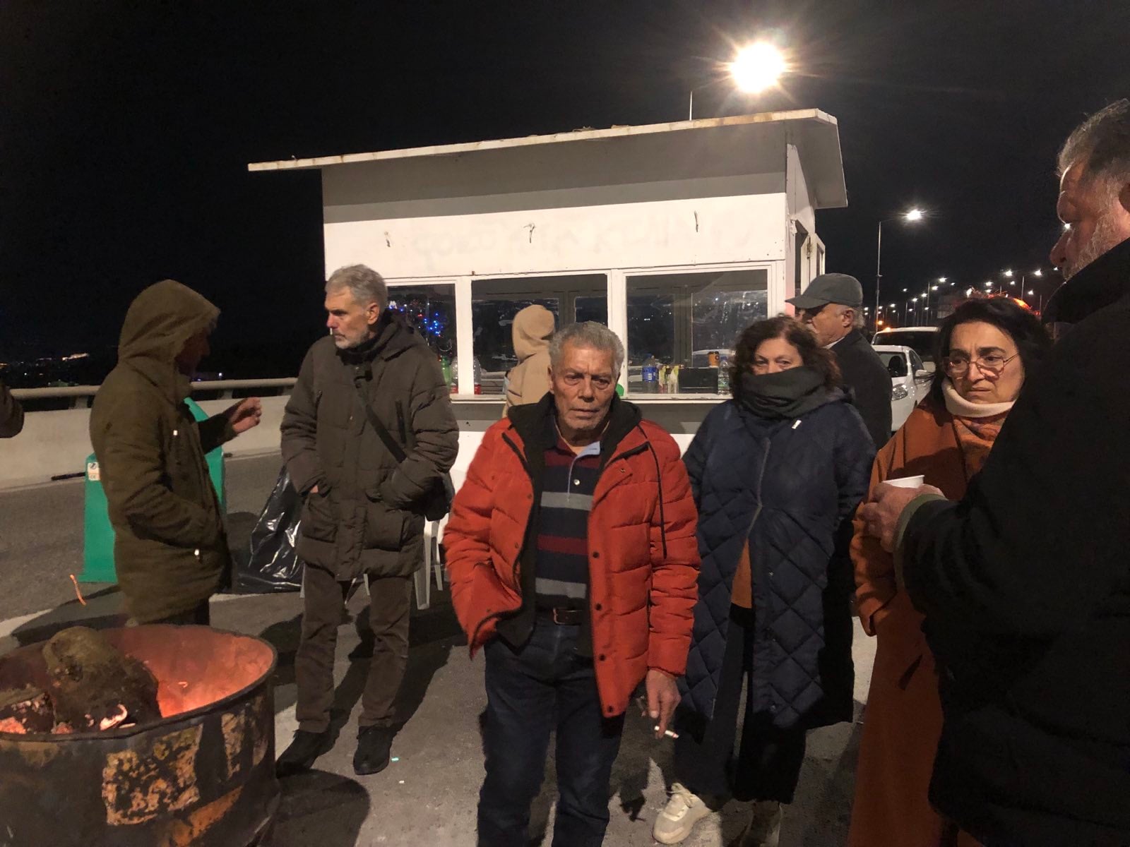 Επίσκεψη κλιμακίου της "ΝΙΚΗΣ" στο αγροτικό μπλόκο της Περιμετρικής