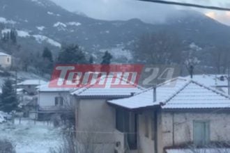 Πυκνό χιόνι από το πρωΐ στα Καλάβρυτα - ΦΩΤΟ & ΒΙΝΤΕΟ