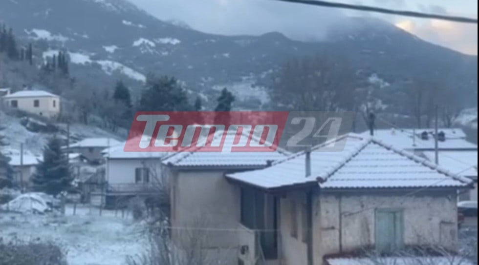 Πυκνό χιόνι από το πρωΐ στα Καλάβρυτα - ΦΩΤΟ