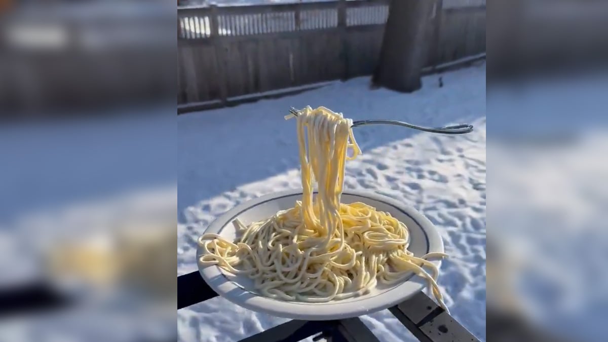 ΗΠΑ: Όταν το ακραίο κρύο κάνει τέχνη με… ζυμαρικά