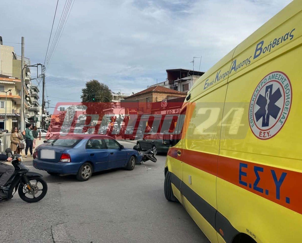 Πάτρα: ΙΧ και μηχανάκι συγκρούστηκαν στη Νοταρά – Τραυματίστηκε ο δικυκλιστής (ΦΩΤΟ)