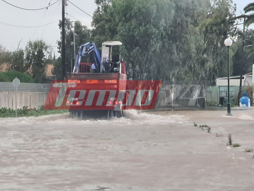 Κακοκαιρία στην Πάτρα: Πλημμυρισμένοι δρόμοι, χαλάζι και θυελλώδεις άνεμοι (ΦΩΤΟ)