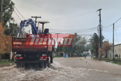Κακοκαιρία στην Πάτρα: Πλημμυρισμένοι δρόμοι, χαλάζι και θυελλώδεις άνεμοι (ΦΩΤΟ)