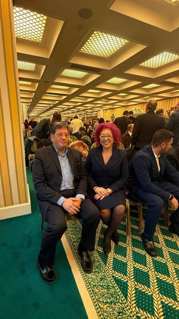 Στην κοπή της πίτας της Ελληνικής Λύσης ο υποψήφιος βουλευτής Αχαΐας Δημήτρης Παλούμπης