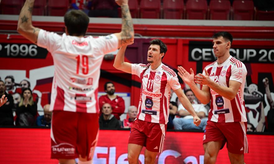 Ολοκλήρωσε τη δουλειά στην έδρα της Άπελντοορν και έκλεισε θέση στους «16» του CEV Cup ο Ολυμπιακός