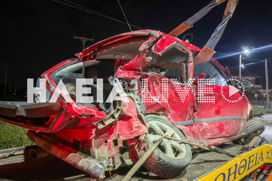 Σφοδρή σύγκρουση ΙΧ στην Αμαλιάδα: Ένας νεκρός και ένας σε κρίσιμη κατάσταση (ΦΩΤΟ - ΒΙΝΤΕΟ)