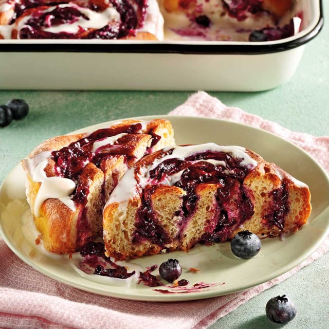 Blueberry Cinnamon Rolls χωρίς ζάχαρη