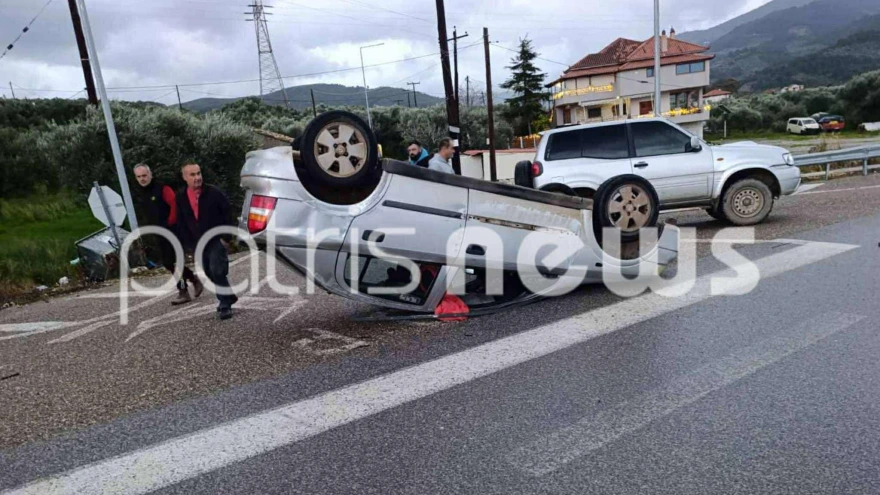 ΑΝΕΜΟΣΤΡΟΒΙΛΟΣ ΣΤΗΝ ΗΛΕΙΑ - Αναποδογύρισε αυτοκίνητο, πανικός για γυναίκα οδηγό! Ζημιές σε θερμοκήπια... Ηλεία: Ανεμοστρόβιλος σήκωσε και τούμπαρε 2 αυτοκίνητα – Ζημιές και σε αγροτικές εγκαταστάσεις (ΦΩΤΟ)