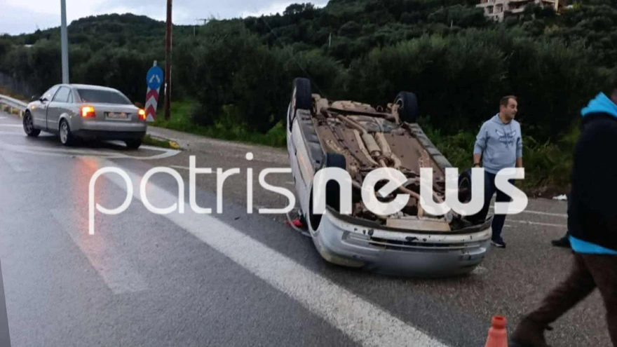 ΑΝΕΜΟΣΤΡΟΒΙΛΟΣ ΣΤΗΝ ΗΛΕΙΑ - Αναποδογύρισε αυτοκίνητο, πανικός για γυναίκα οδηγό! Ζημιές σε θερμοκήπια... Ηλεία: Ανεμοστρόβιλος σήκωσε και τούμπαρε 2 αυτοκίνητα – Ζημιές και σε αγροτικές εγκαταστάσεις (ΦΩΤΟ)