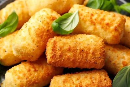  Τυροκροκέτες με κίτρινα τυριά