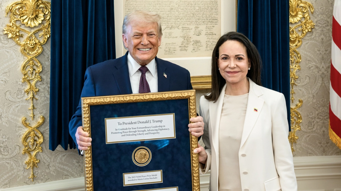 Ίδρυμα Νόμπελ για Ματσάδο – Τραμπ: Το βραβείο δεν μπορεί να μεταβιβασθεί ή να απονεμηθεί εκ νέου ούτε συμβολικά