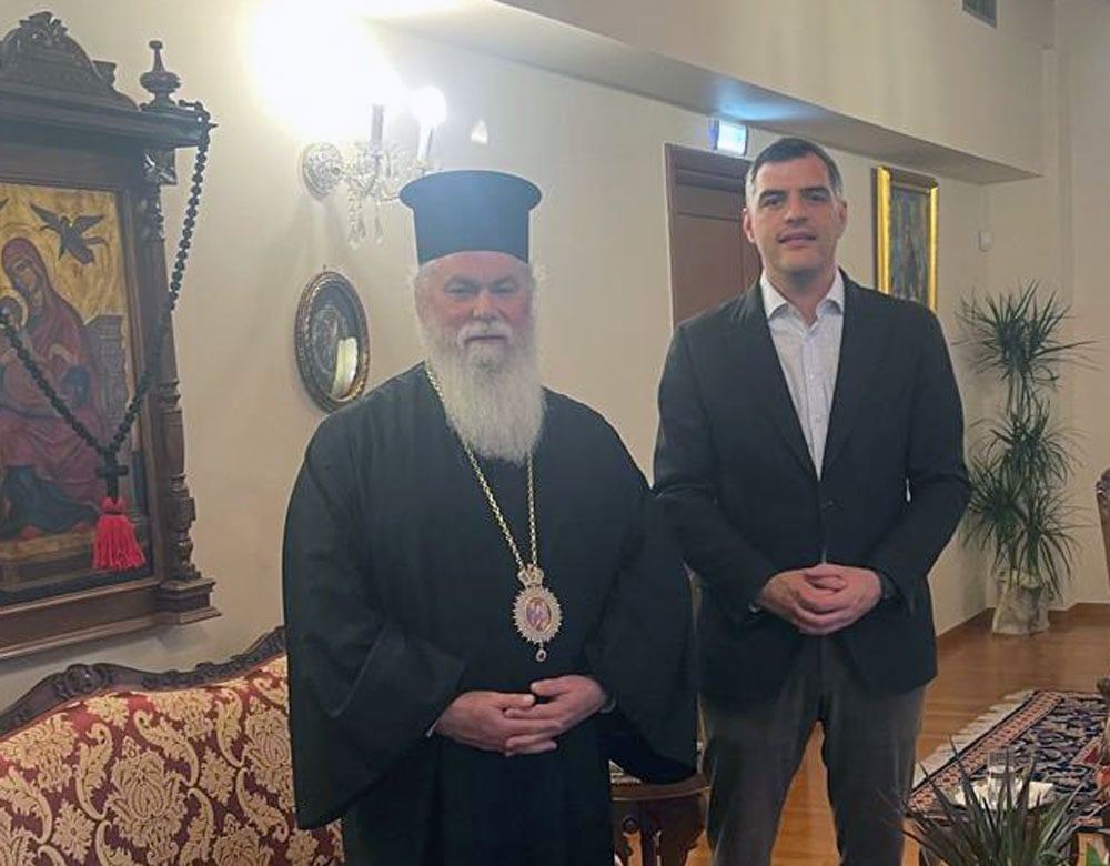 Συνάντηση Ανδρέα Τσώκου με τον Μητροπολίτη Καλαβρύτων και Αιγιαλείας Ιερώνυμο