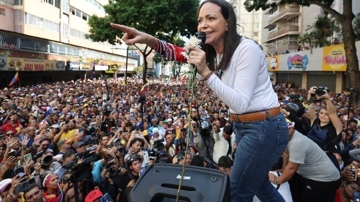 Βενεζουέλα: «Ήρθε η ώρα της ελευθερίας», δηλώνει η ηγέτιδα της αντιπολίτευσης Ματσάδο