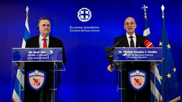 Ν. Δένδιας: Κοινή βούληση Ελλάδας και Ισραήλ για ανάπτυξη της αμυντικής συνεργασίας και εμβάθυνση της στρατηγικής σχέσης