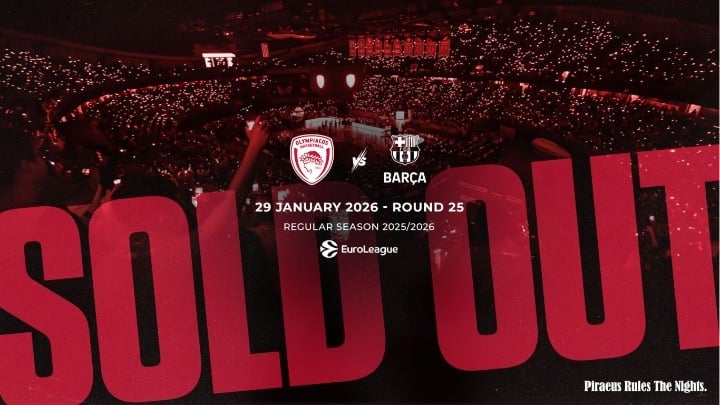 Sold out μία εβδομάδα πριν το τζάμπολ στον αγώνα Ολυμπιακός-Μπαρτσελόνα