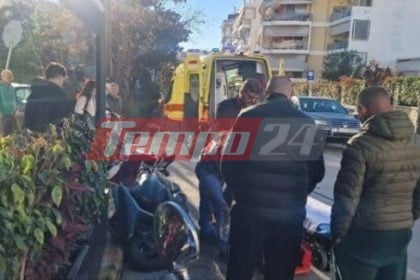 Πάτρα: ΙΧ παρέσυρε δίκυκλο στη Βορείου Ηπείρου - Εκσφενδονίστηκε το μηχανάκι, δύο τραυματίες (ΦΩΤΟ)
