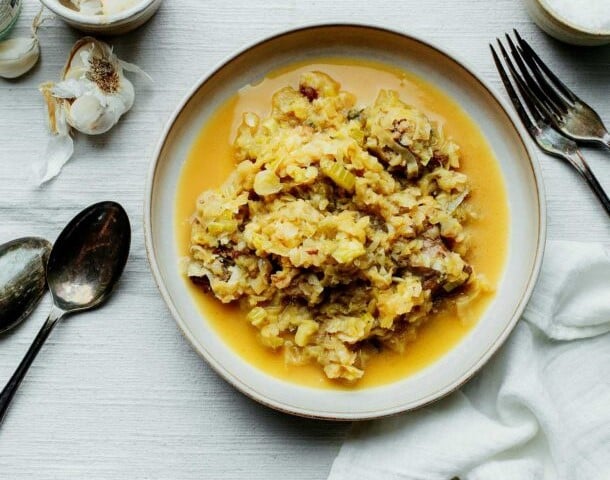 Χοιρινό με σέλινο και πράσα