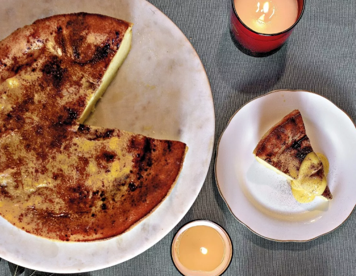 Γαλατόπιτα Ηπείρου (χωρίς φύλλο) με κρέμα λεμονιού και κανέλα