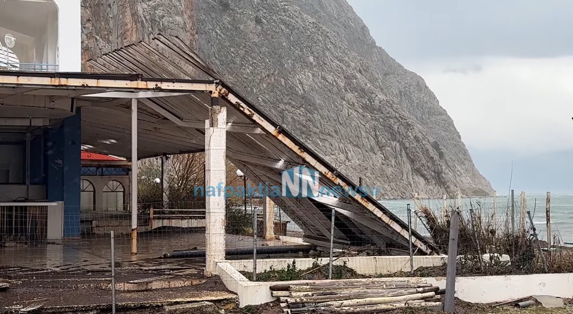Κακοκαιρία: Εκτεταμένες ζημιές στο Γαλατά Ναυπακτίας από τους θυελλώδεις ανέμους - Προβλήματα στο κοιμητήριο