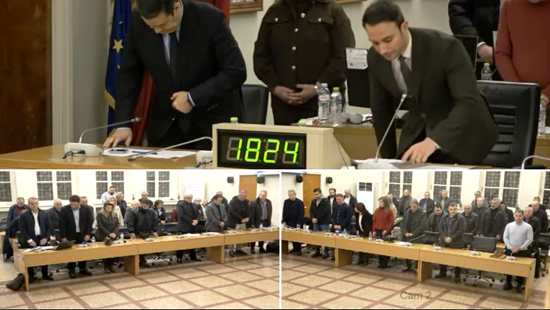 Σε βαρύ κλίμα η συνεδρίαση του Δημοτικού Συμβουλίου Αγρινίου - Ενός λεπτού σιγή για τον αδικοχαμένο κοινοτάρχη του Λιθοβουνίου