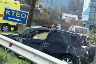 Αγρίνιο: Τροχαίο με τραυματισμό στην εθνική οδό - Ένα άτομο στο νοσοκομείο (φωτο)